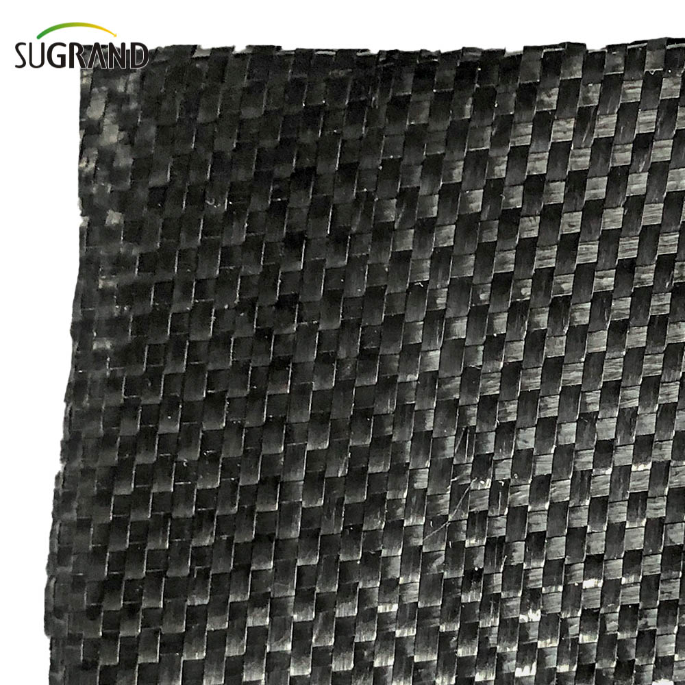 100% PP Black Ground Cover/tessuto barriera contro le erbacce