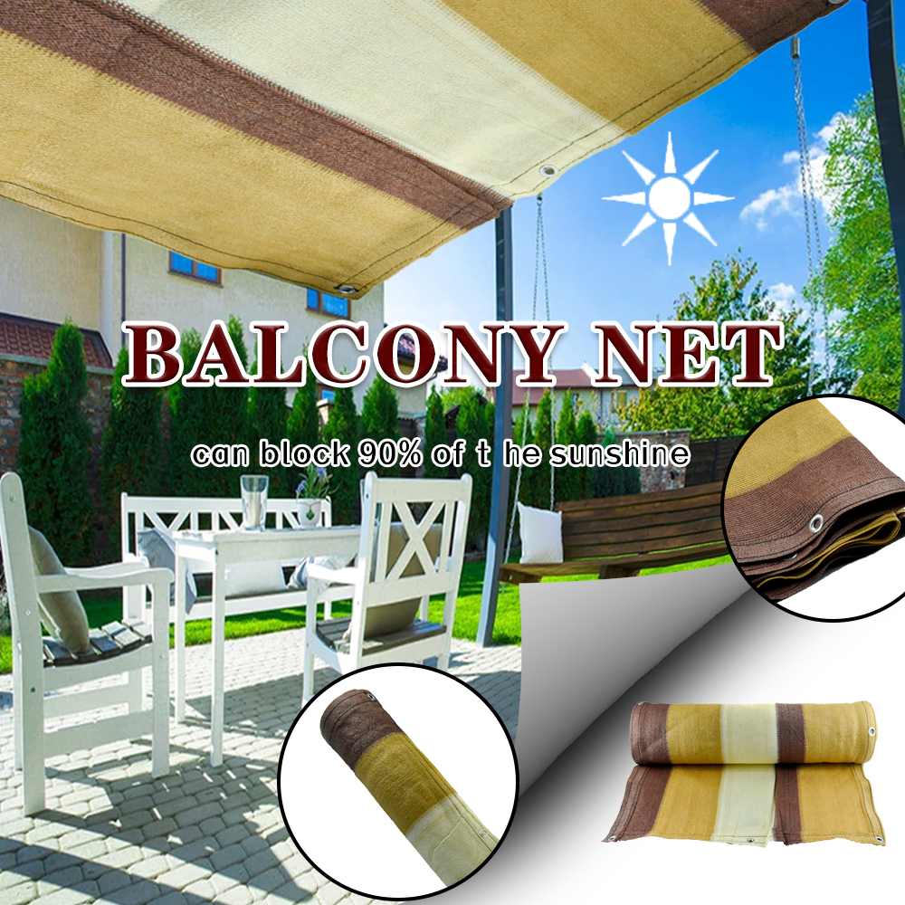 Rete ombreggiante di colore marrone 100% HDPE vergine da 180 g/m² per balcone