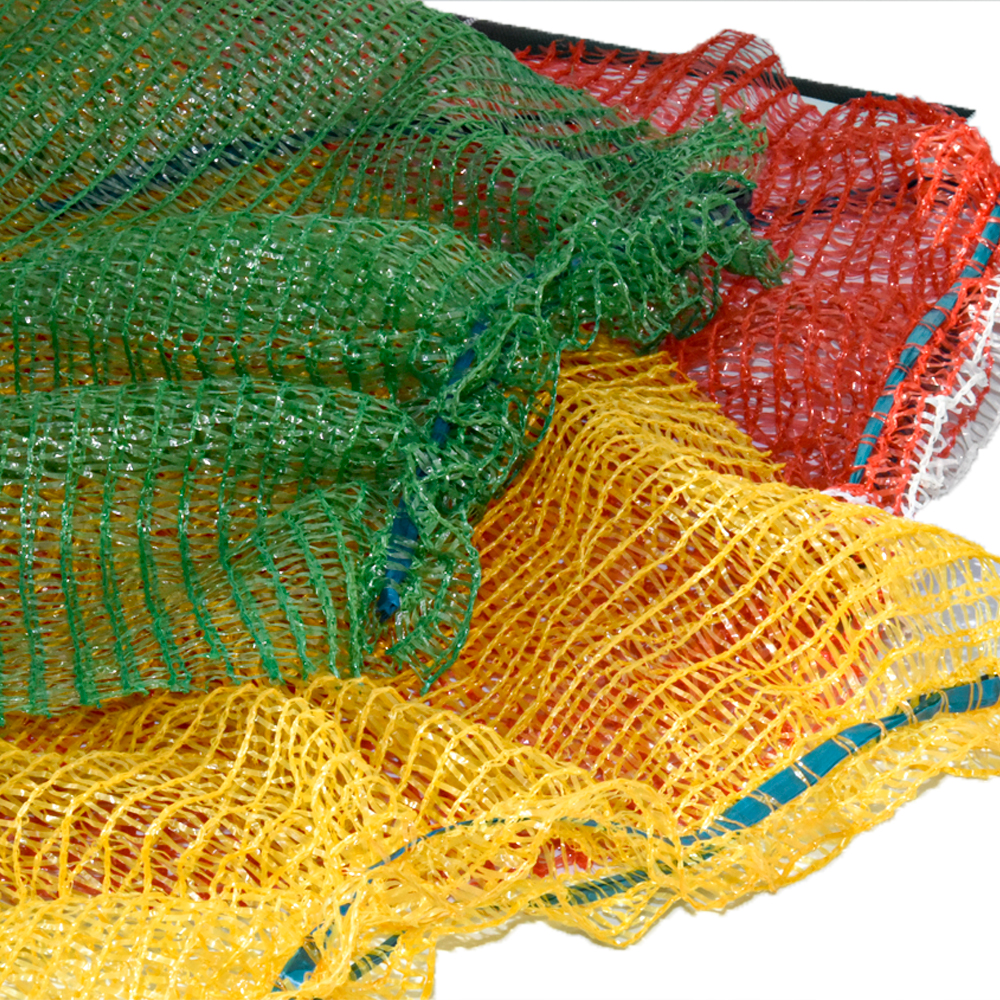 Borsa a rete per verdure in PE Borsa a rete per cipolla con coulisse