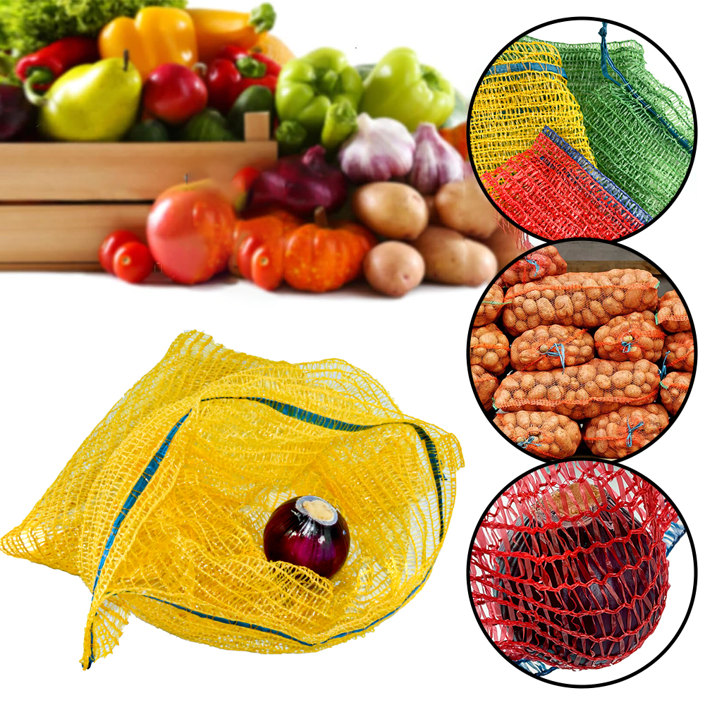 Borsa a rete per verdure in PE Borsa a rete per cipolla con coulisse