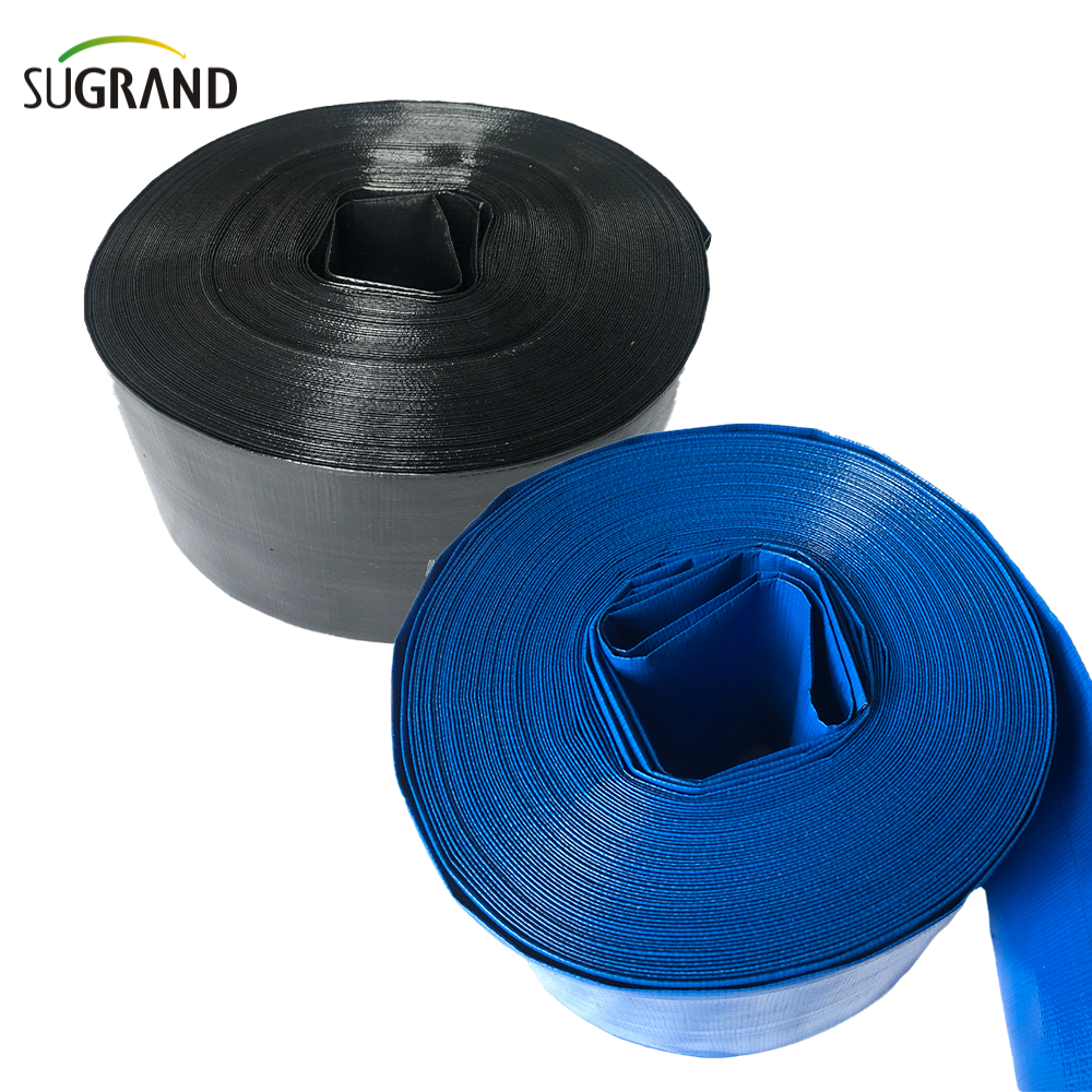 Tubo di irrigazione piatto blu Lay Tubo di irrigazione a tubo piatto in PVC 