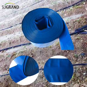 Tubo di irrigazione piatto blu Lay Tubo di irrigazione a tubo piatto in PVC 
