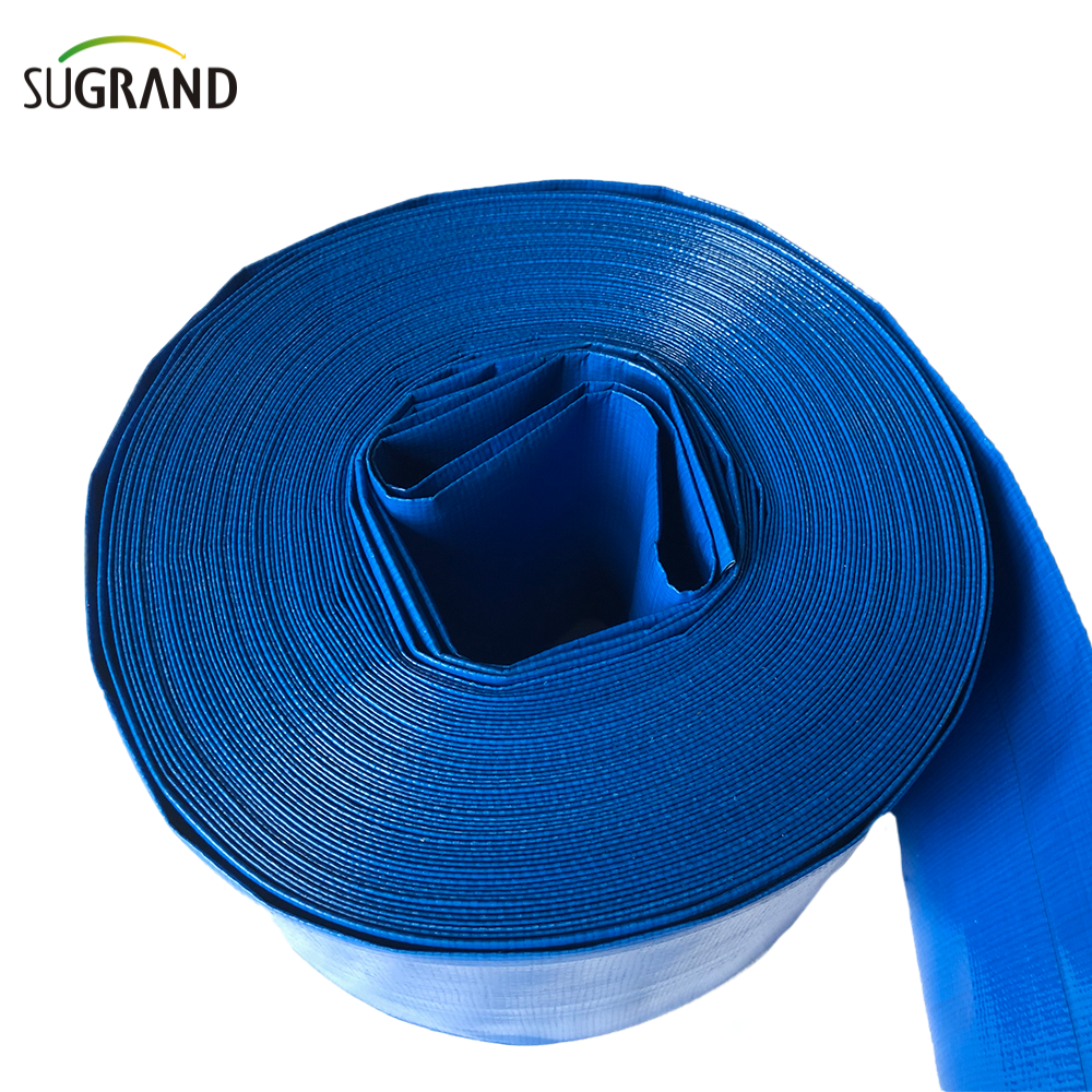 Tubo di irrigazione piatto blu Lay Tubo di irrigazione a tubo piatto in PVC 