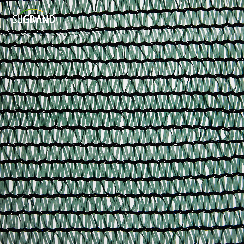 Rete paralume in nastro nero e verde a sei aghi