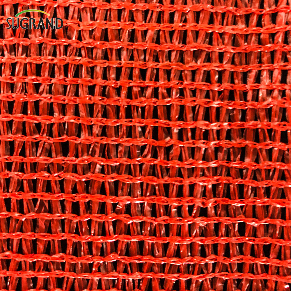 Nastro da 38 g/m² Rete parasole in HDPE rossa a due aghi 