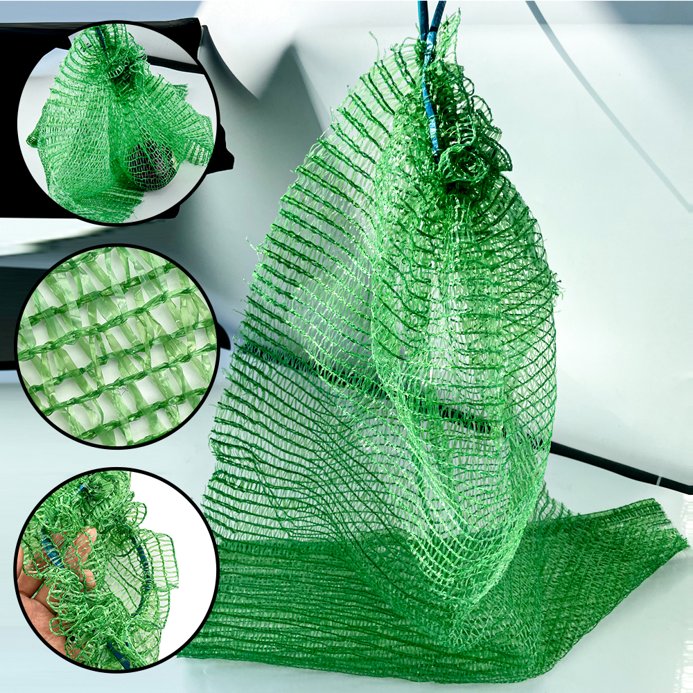 Borsa a rete per verdure in PE Borsa a rete per cipolla con coulisse