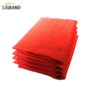 135 gsm Nuovo fornitore di reti da tonalità in rosso e bianco HDPE